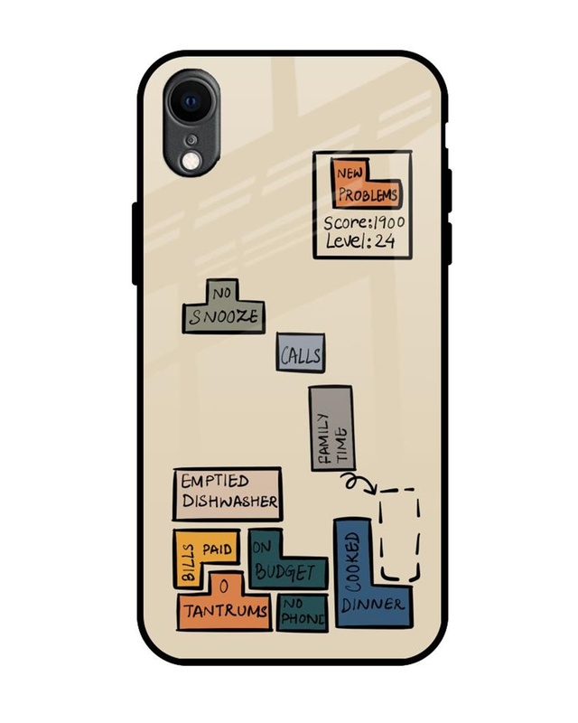 Shop Toxic Tetris Premium Glass Cover for Apple iPhone XR-Front