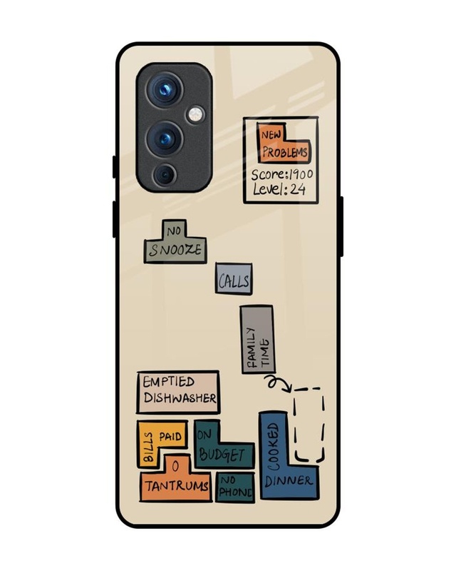 Toxic Tetris Premium Glass Cover for OnePlus 9