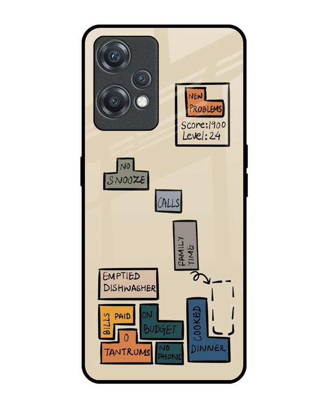 Shop Toxic Tetris Premium Glass Cover for OnePlus Nord CE 2 Lite 5G-Front