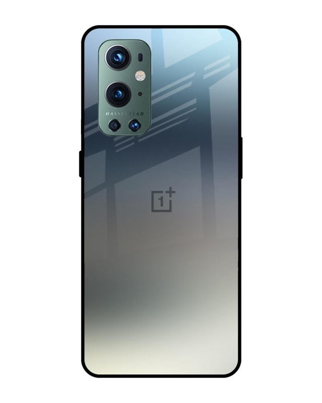 Shop Tricolor Ombre Premium Glass Case for OnePlus 9 Pro (Shock Proof, Scratch Resistant)-Front