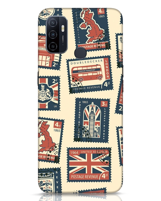 Shop Trip Stamps Designer Hard Cover for Oppo A53-Front