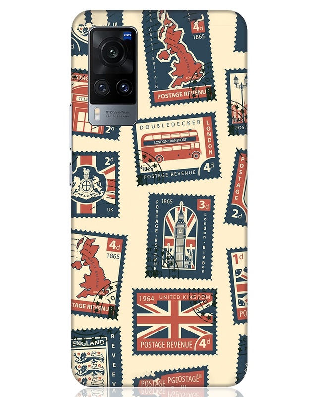 Shop Trip Stamps Designer Hard Cover for Vivo X60-Front