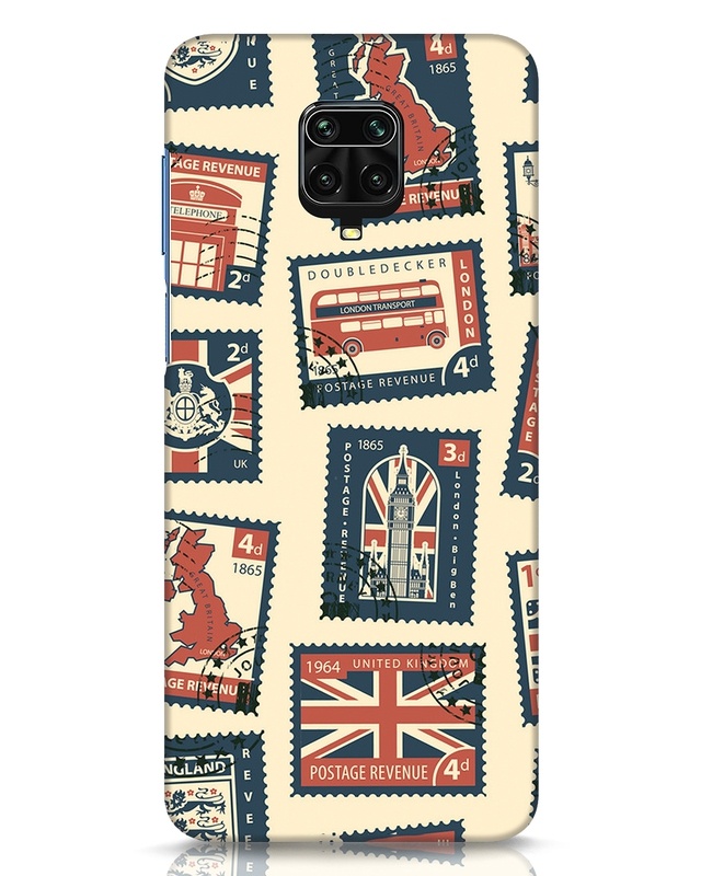 Shop Trip Stamps Designer Hard Cover for Xiaomi Redmi Note 9 Pro-Front