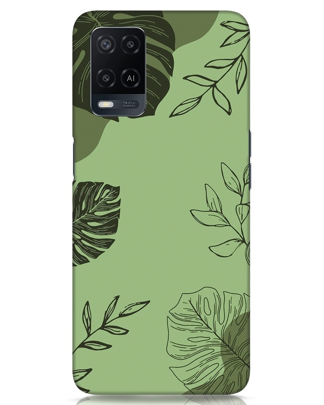 Shop Tropical Lineart Designer Hard Cover for Oppo A54-Front