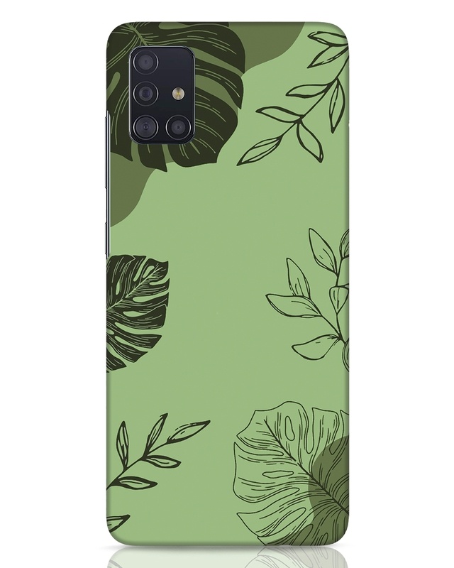 Shop Tropical Lineart Designer Hard Cover for Samsung Galaxy A51-Front