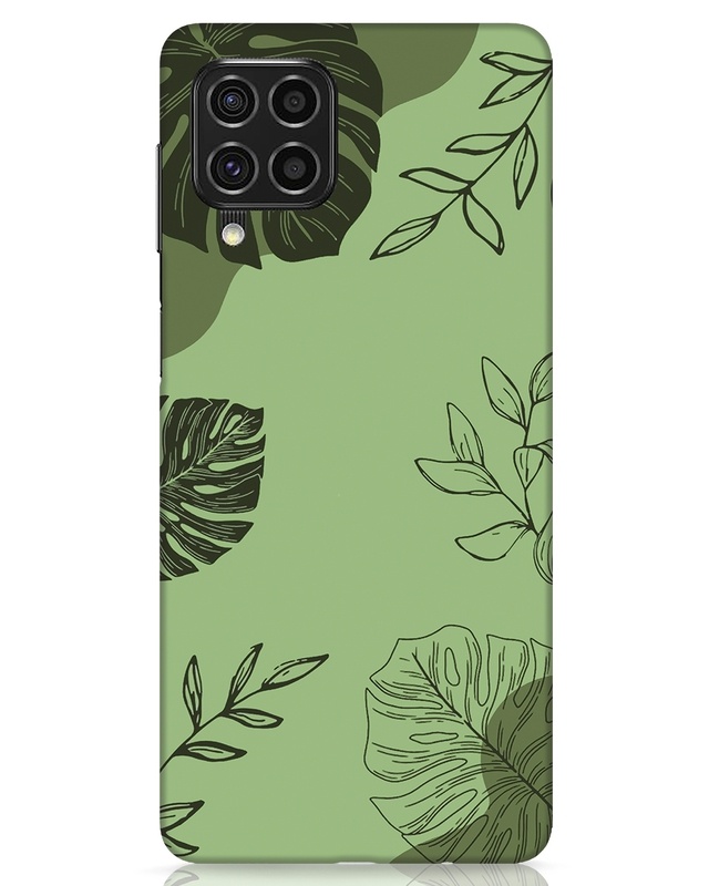 Shop Tropical Lineart Designer Hard Cover for Samsung Galaxy F62-Front