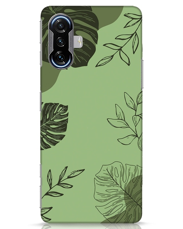 Shop Tropical Lineart Designer Hard Cover for Xiaomi POCO F3 GT-Front