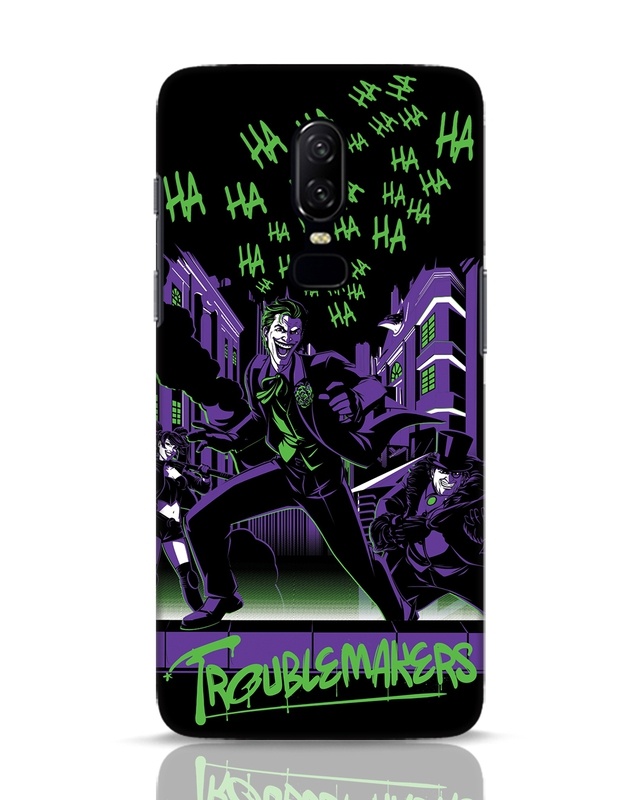 Shop Troublemakers Trio Designer Hard Cover for OnePlus 6-Front