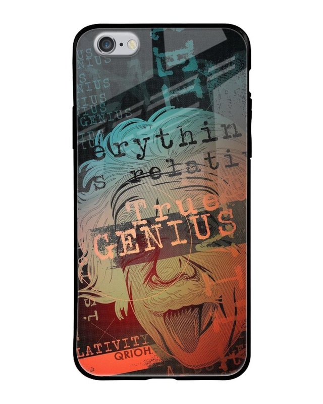 Shop True Genius Typography Premium Glass Cover For iPhone 6 (Impact Resistant, Matte Finish)-Front