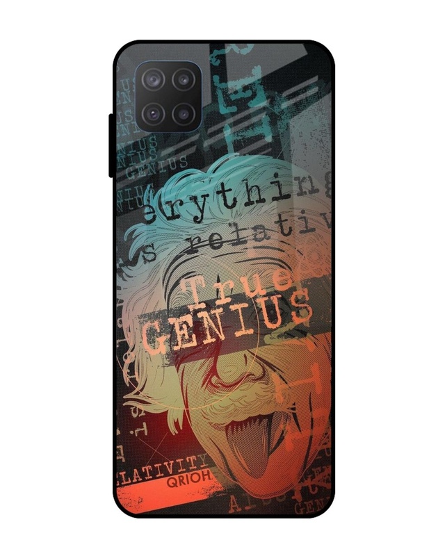 Shop True Genius Typography Premium Glass Cover For  M12(Impact Resistant, Matte Finish)-Front