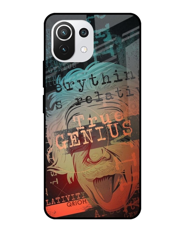 True Genius Typography Premium Glass Cover For Mi 11 Lite NE 5G (Impact Resistant, Matte Finish)
