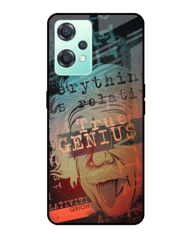 Shop True Genius Typography Premium Glass Cover For OnePlus Nord CE 2 Lite 5G (Matte Finish)-Front