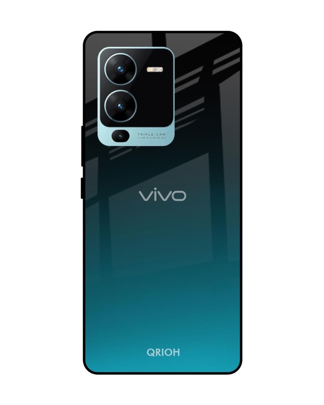 Shop Ultramarine Printed Premium Glass Case for Vivo V25 Pro (Shock Proof,Scratch Resistant)-Front