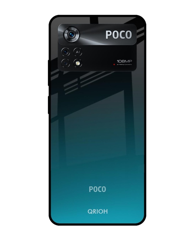 Shop Ultramarine Printed Premium Glass Cover for Poco X4 Pro 5G (Shockproof, Light Weight)-Front
