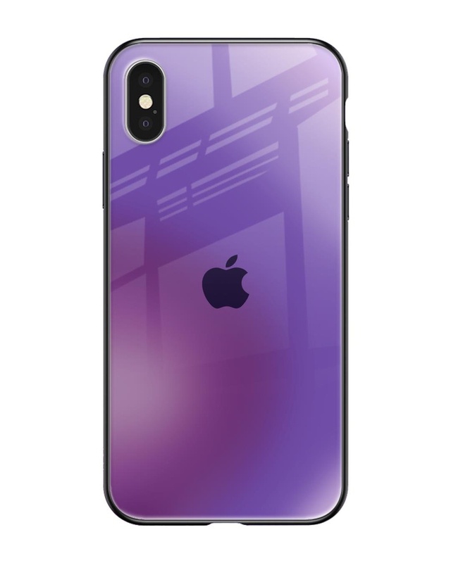 Shop Ultraviolet Gradient Premium Glass Case for Apple iPhone XS Max (Shock Proof, Scratch Resistant)-Front