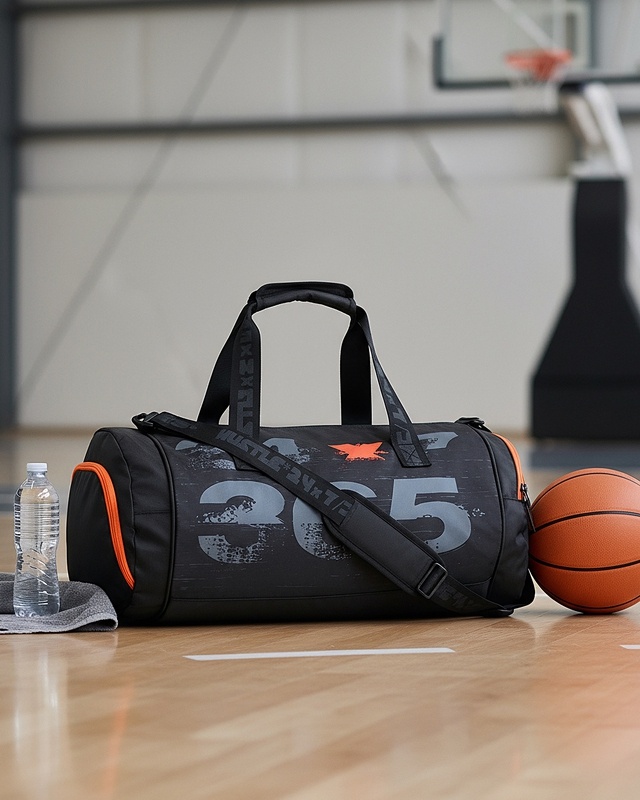 Shop Unisex Black 24 X 7 365 Typography Duffel Bag-Front
