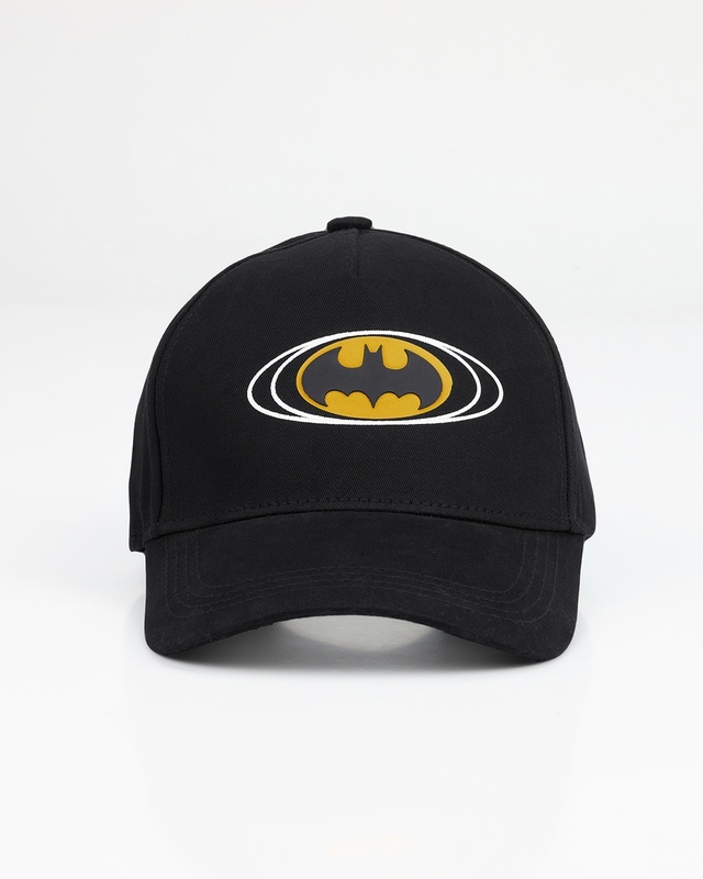 Shop Unisex Black Batman Printed Baseball Cap-Front