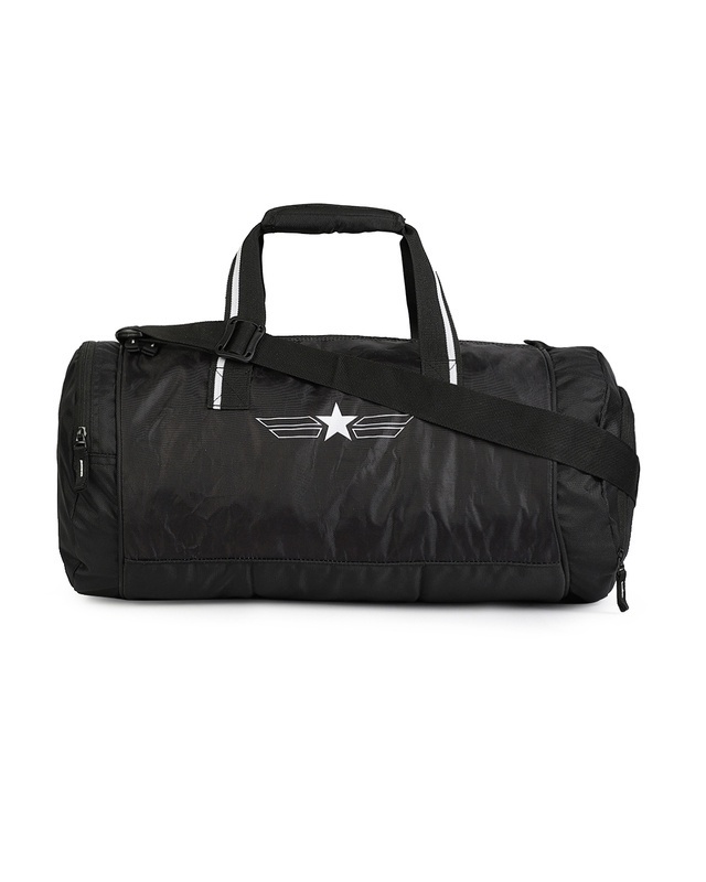 Shop Unisex Black Captain Marvel Gym Bag-Front