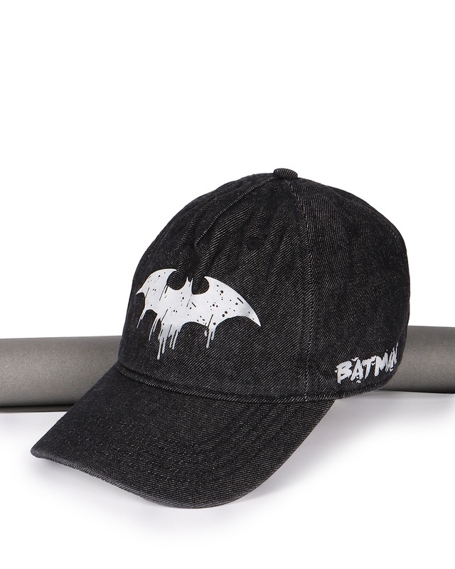 Shop Unisex Black Dark Knight Embroidered Baseball Cap-Front