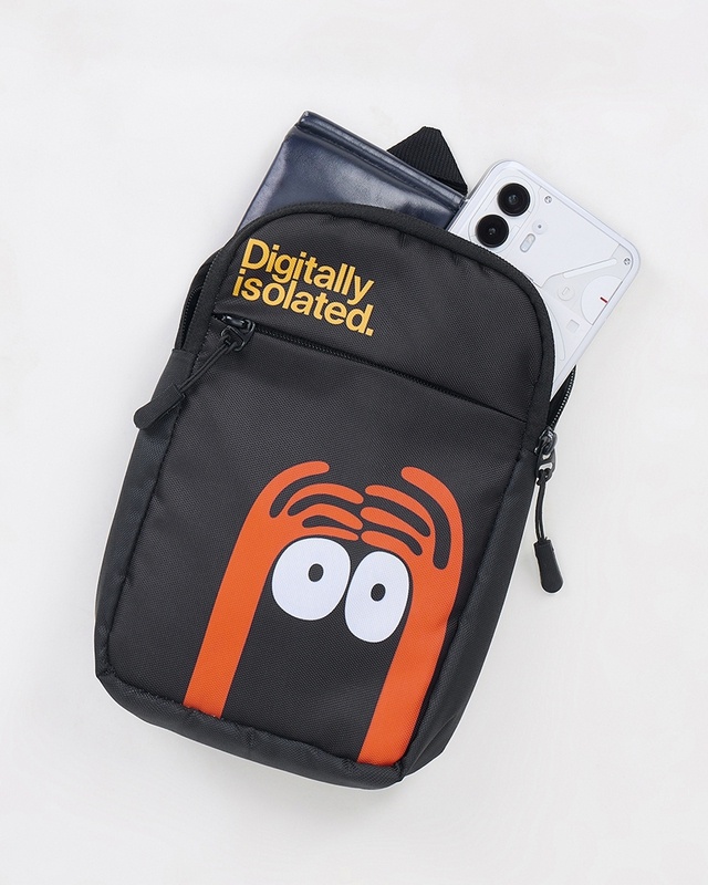 Shop Unisex Black Digitally Isolated Printed Sling Bag-Front