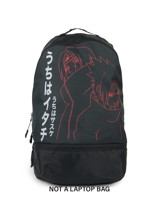 Shop Unisex Black Not Enough Hate Printed Backpack-Front