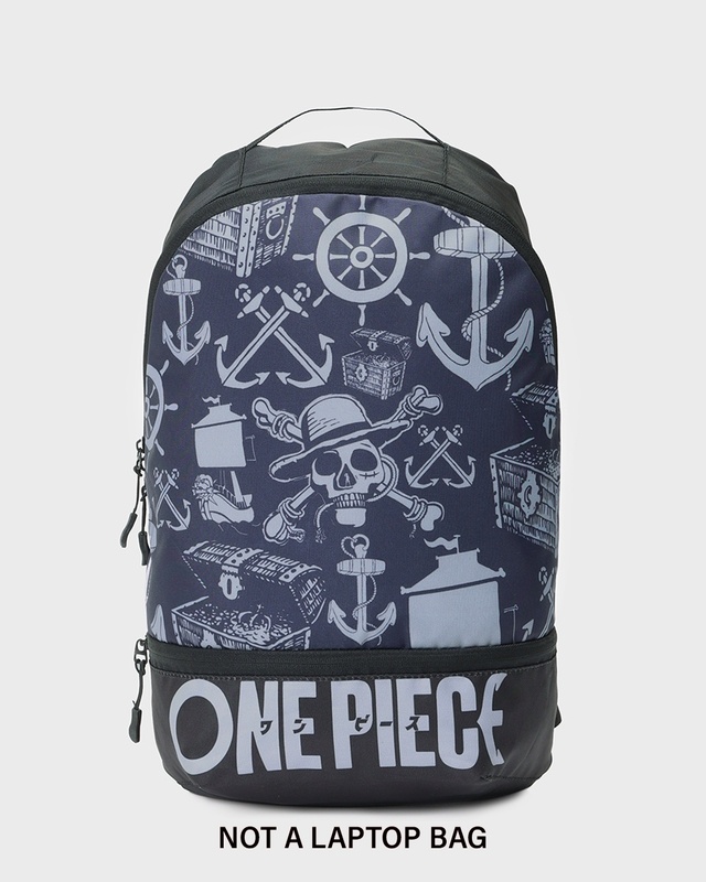 Shop Unisex Black One Piece Printed Small Backpack-Front