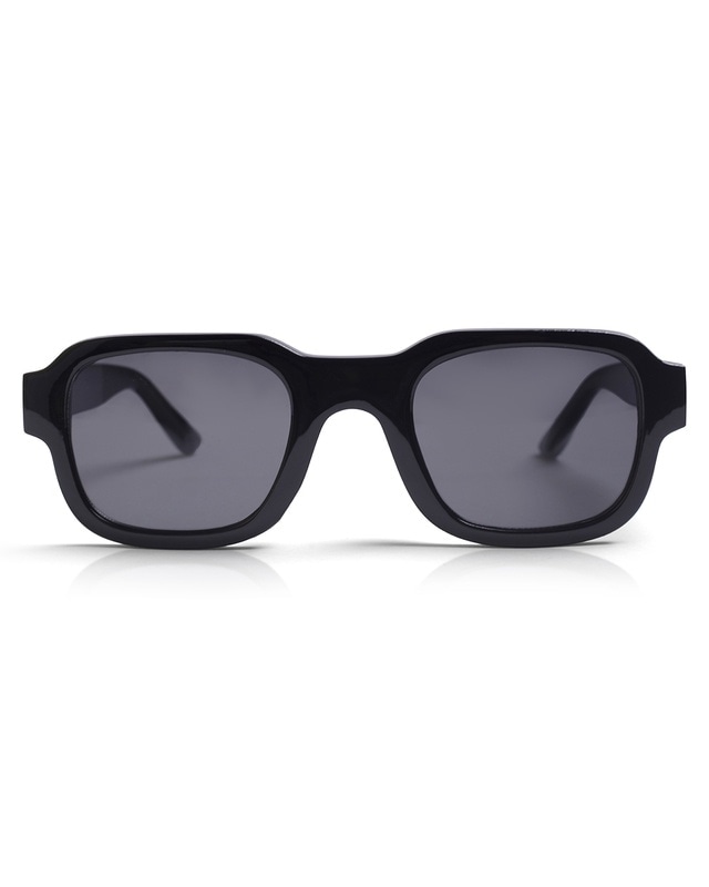 Shop Unisex Black Square UV Protected Lens Sunglasses-Front