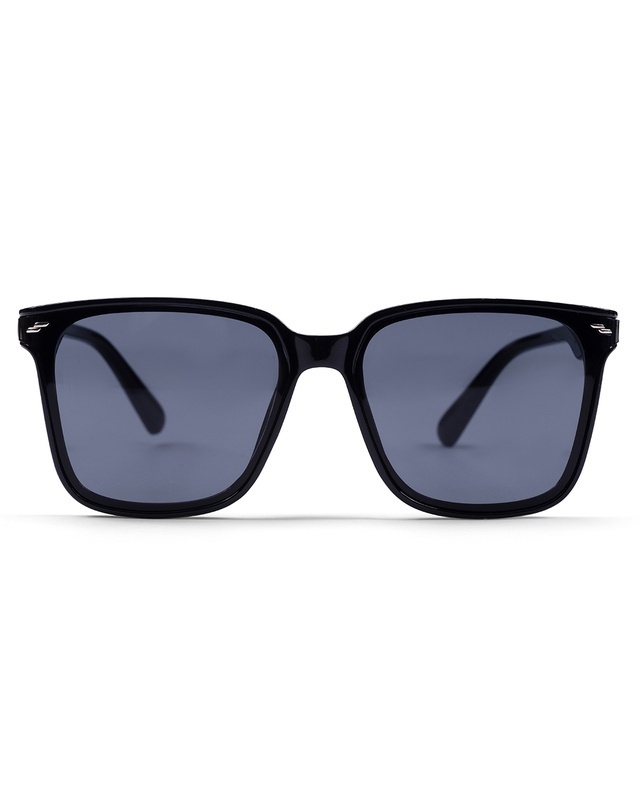 Shop Unisex Black Square UV Protected Lens Sunglasses-Front