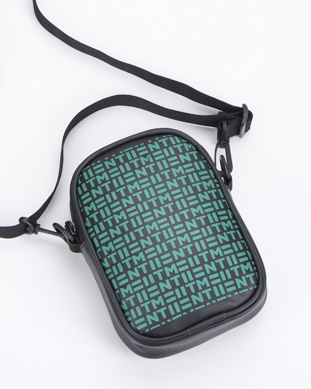 Shop Unisex Black Tmnt Typography Sling Bag-Front