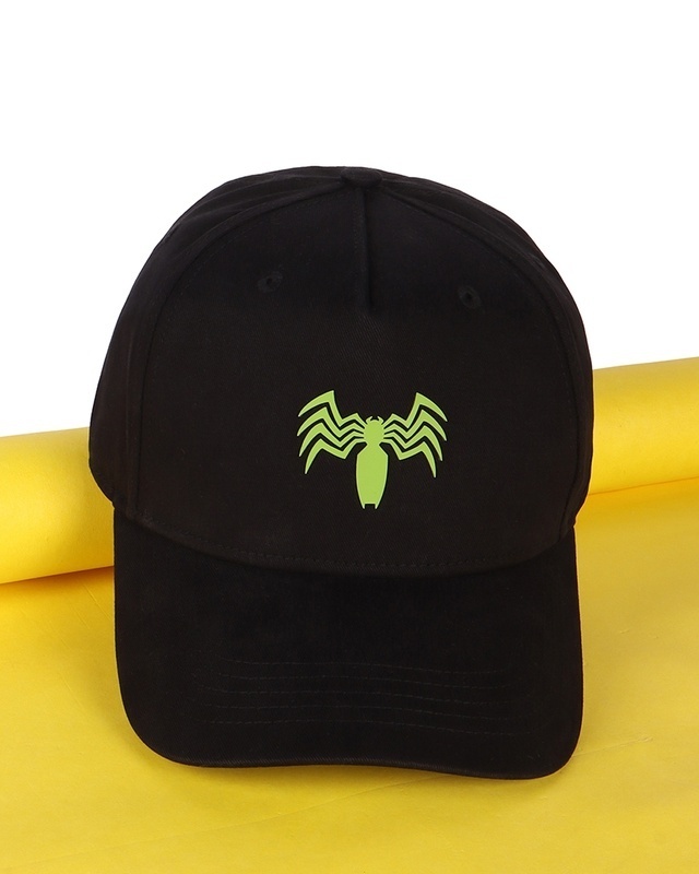Shop Unisex Black Venom Verse Printed Baseball Cap-Front