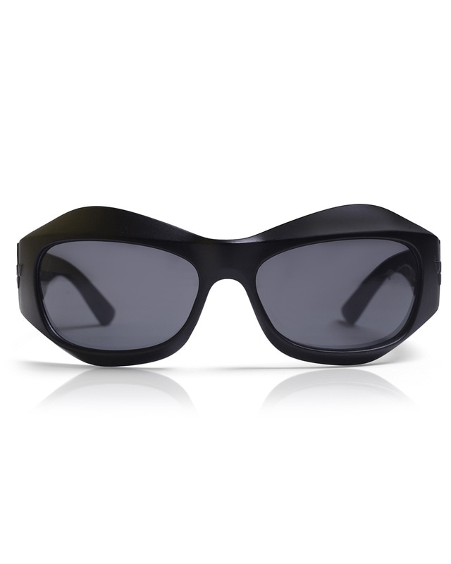 Shop Unisex Black Wayfarer UV Protected Lens Sunglasses-Front