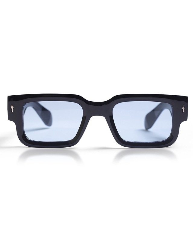 Shop Unisex Blue Rectangular UV Protected Lens Sunglasses-Front