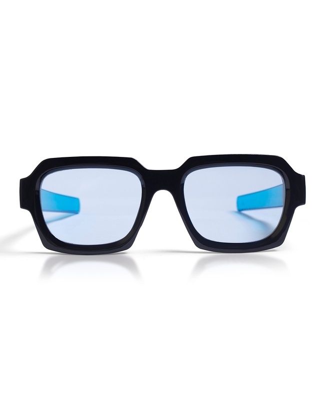 Shop Unisex Blue Square UV Protected Lens Sunglasses-Front