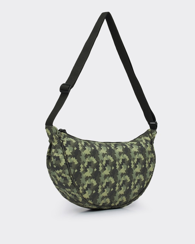 Unisex Green Camouflage Crossbody Shoulder Sling Bag-Front Bewakoof Shop Unisex Green Camouflage Crossbody Shoulder Sling Bag-Front