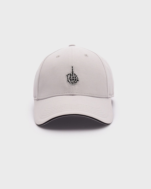 Shop Unisex Grey Who Needs People Embroidered Baseball Cap-Front