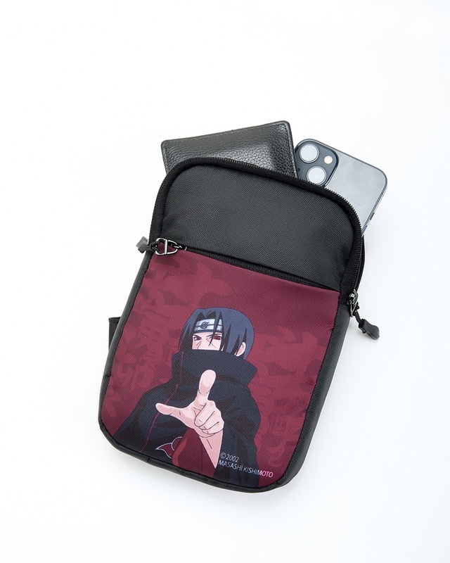 Shop Unisex Maroon Akatsuki Printed Sling Bag-Front