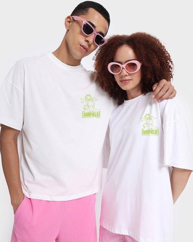 Shop Unisex White On Vacation Graphic Printed T-shirt-Front