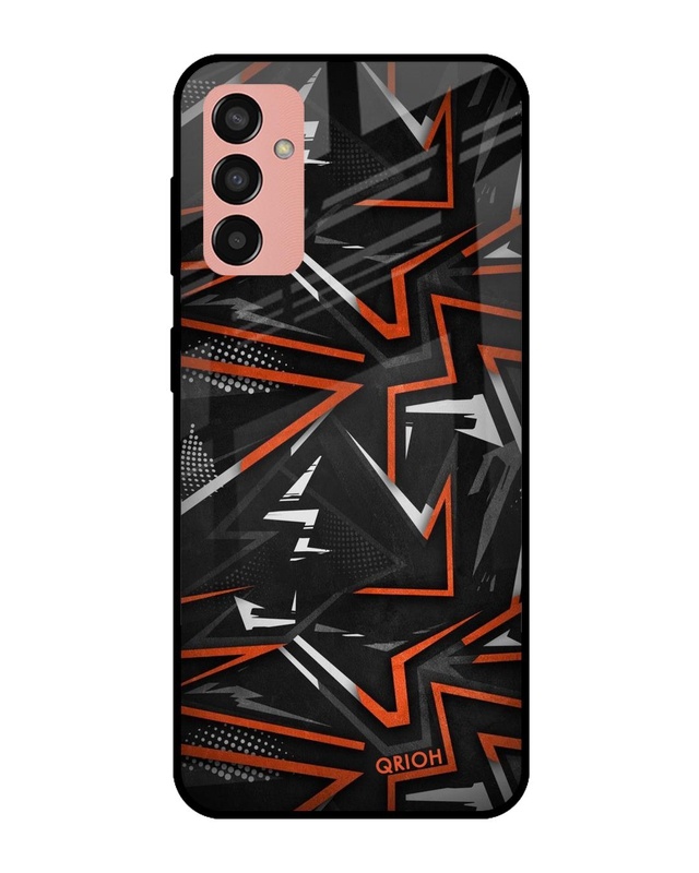 Shop Vector Art Printed Premium Glass Cover for Samsung Galaxy M13 (Shock Proof, Scratch Resistant)-Front