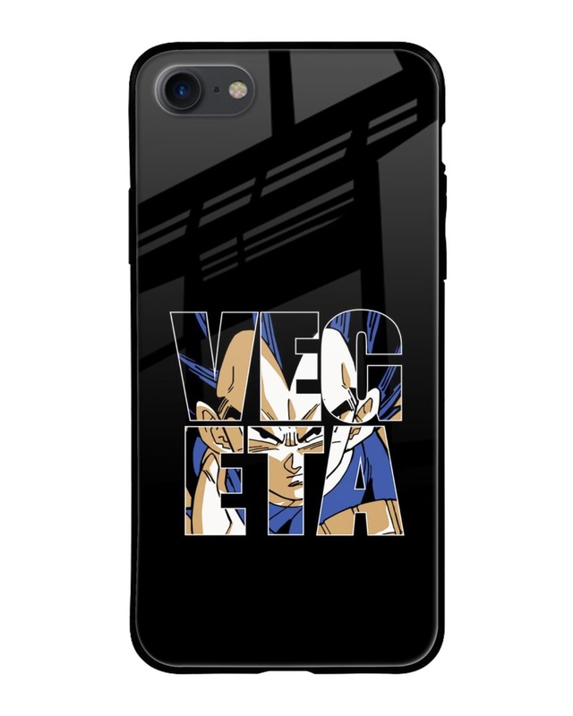 Shop Vegeta Clipart Premium Glass Case for Apple iPhone 7 (Shock Proof,Scratch Resistant)-Front