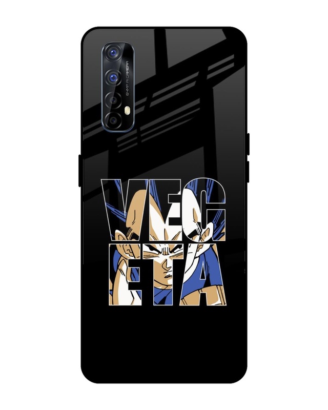 Shop Vegeta Clipart Premium Glass Case for Realme Narzo 20 Pro (Shock Proof, Scratch Resistant)-Front