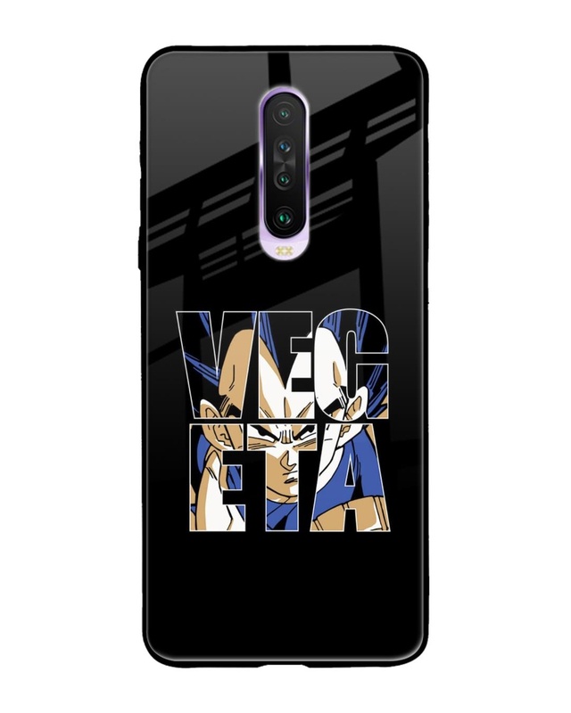 Shop Vegeta Clipart Premium Glass Case for Xiaomi Poco X2 (Shock Proof, Scratch Resistant)-Front