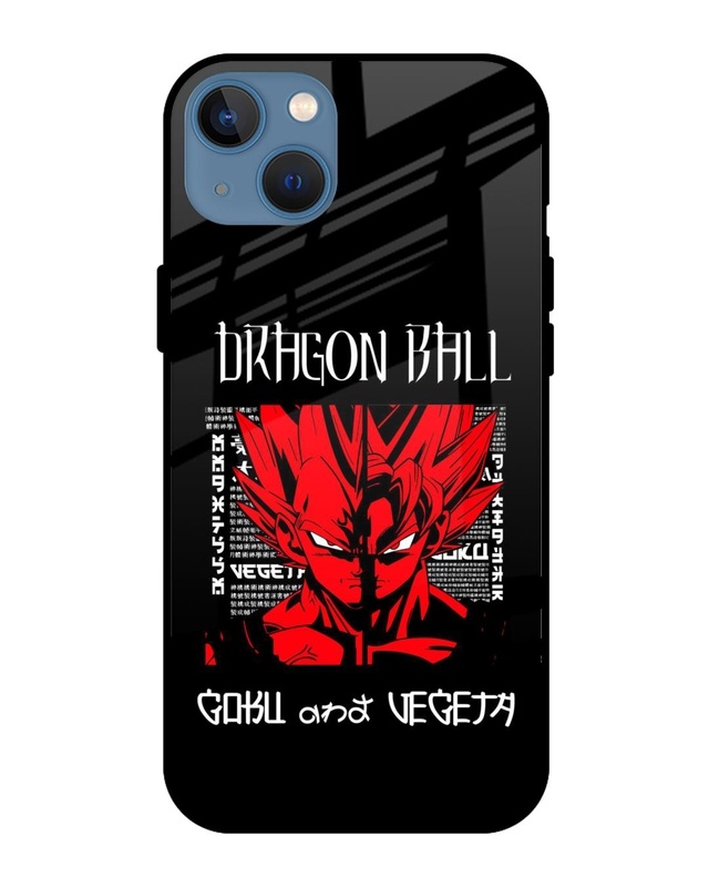 Shop Vegeta & Goku Premium Glass Case for iPhone 13 mini (Shock Proof, Scratch Resistant)-Front