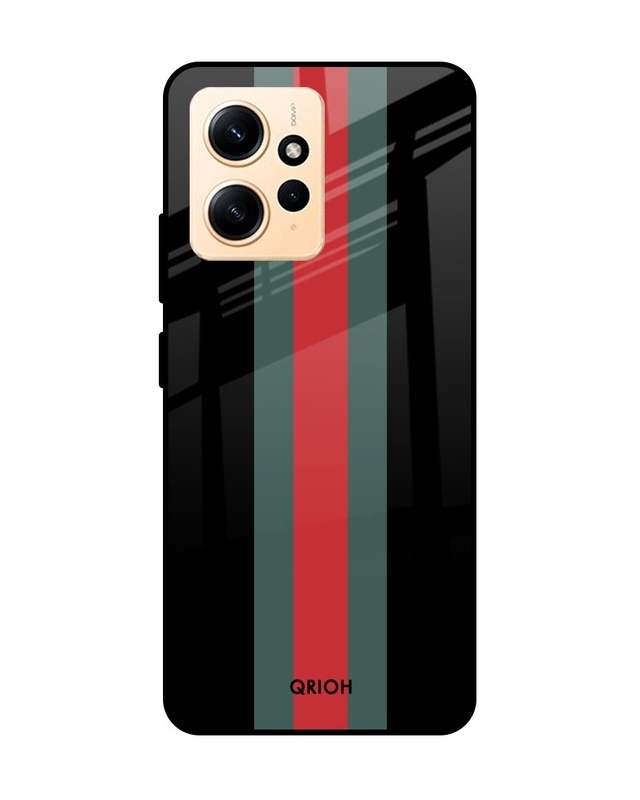 Shop Vertical Stripes Premium Glass Case for Redmi Note 12 (Shock Proof, Scratch Resistant)-Front