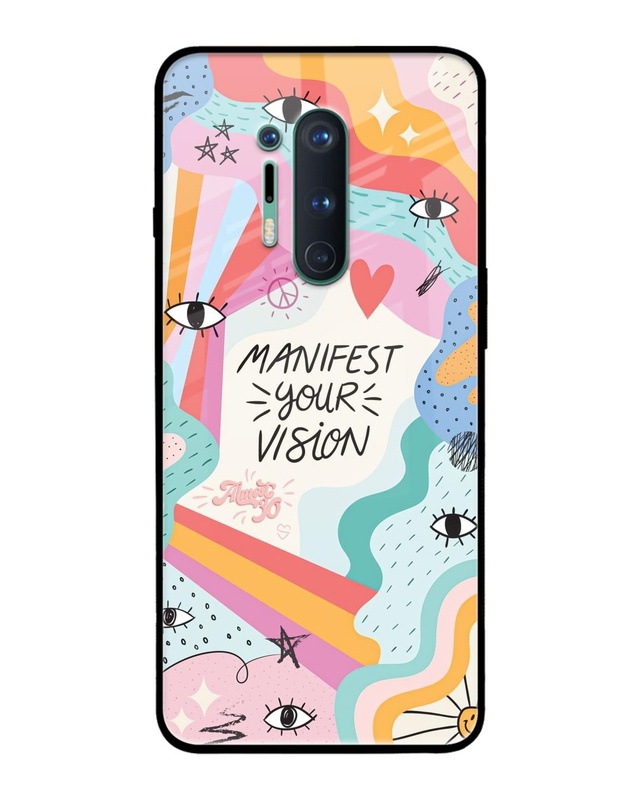 Shop Vision Manifest Premium Glass Case for OnePlus 8 Pro (Shock Proof, Scratch Resistant)-Front