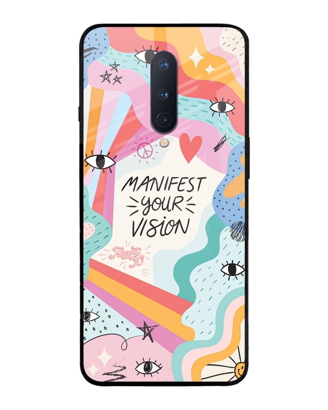 Shop Vision Manifest Premium Glass Case for OnePlus 8 (Shock Proof, Scratch Resistant)-Front