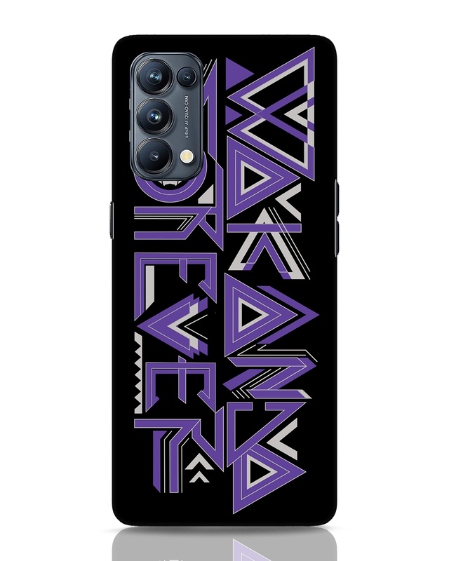Shop Wakanda Forever Logo Designer Hard Cover for Oppo Reno 5 Pro-Front
