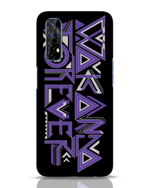 Shop Wakanda Forever Logo Designer Hard Cover for Realme 7-Front