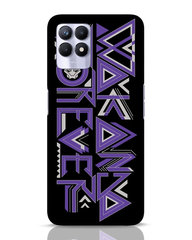 Shop Wakanda Forever Logo Designer Hard Cover for Realme 8i-Front