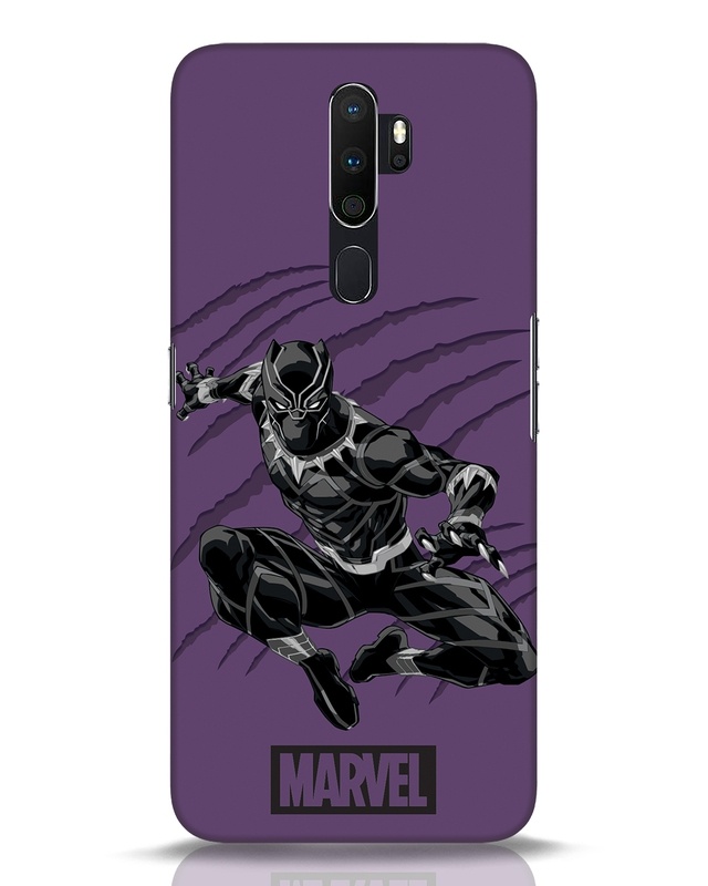 Shop Wakanda Panther Purple Designer Hard Cover for Oppo A5 2020-Front
