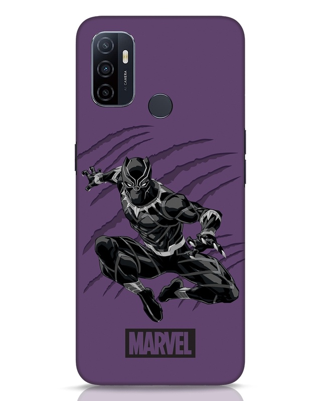 Shop Wakanda Panther Purple Designer Hard Cover for Oppo A53-Front